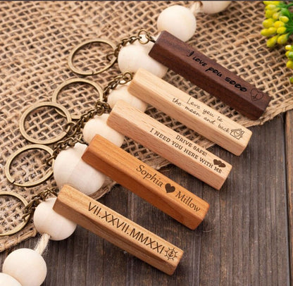 Wooden Personalized Keychain